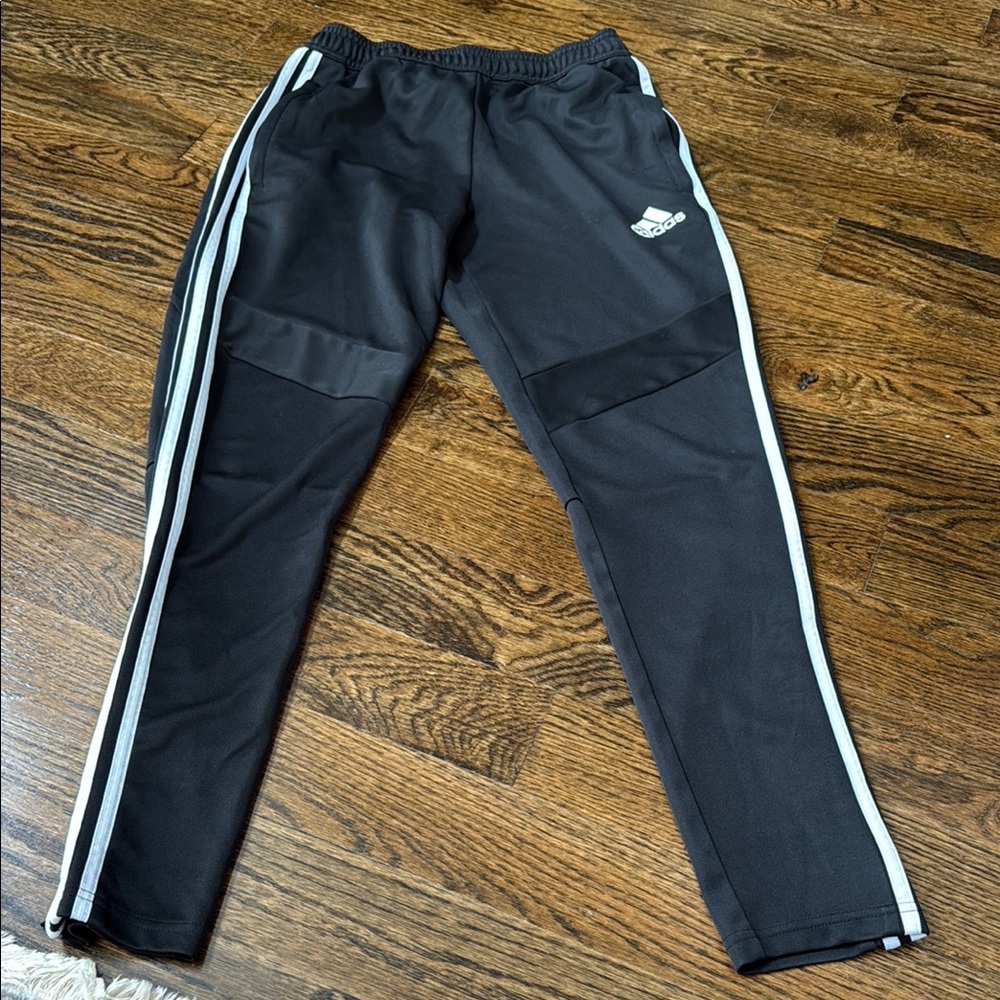 Adidas Black and White Sweatpants with Relaxed Fit